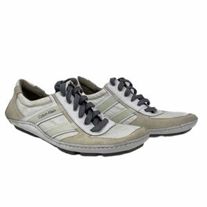 Calvin Klein Men's White and Tan Sneakers